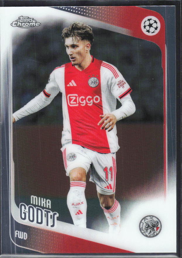 Mika Godts 2025-26 Chrome UEFA #151 – framsida