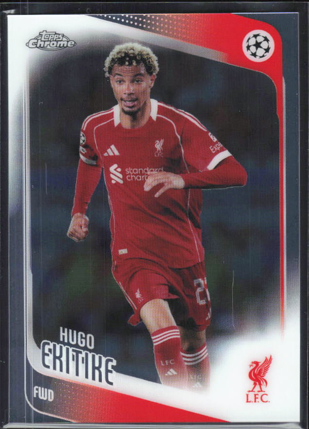 Hugo Ekitike 2025-26 Chrome UEFA #176 – framsida
