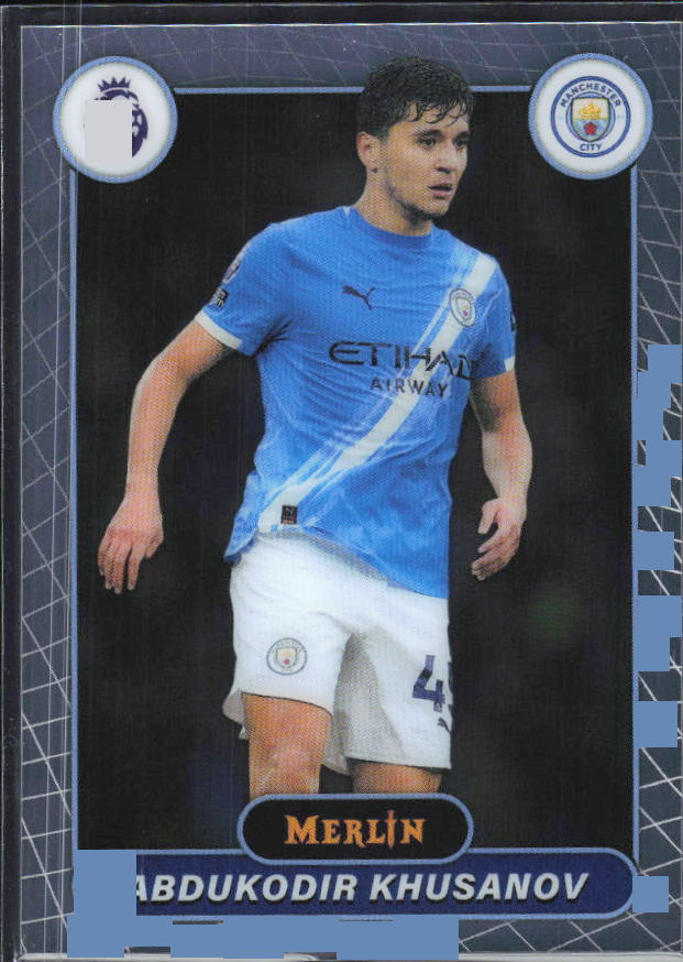 Abdukodir Khusanov 2026 Merlin Premier League #128 – framsida