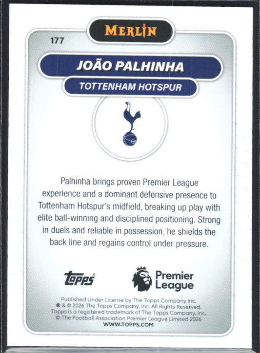 João Palhinha 2026 Merlin Premier League #177 – baksida