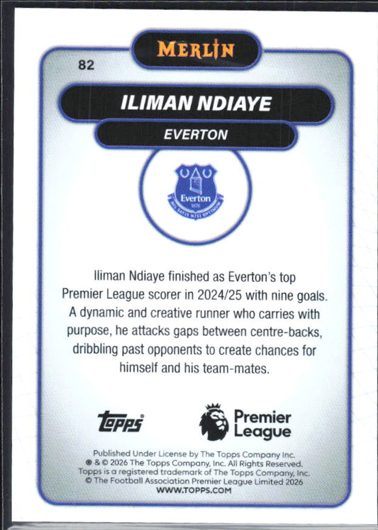 Iliman Ndiaye 2026 Merlin Premier League #82 – baksida