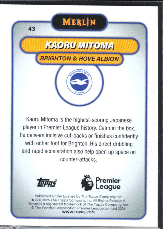 Kaoru Mitoma 2026 Merlin Premier League #43 – baksida