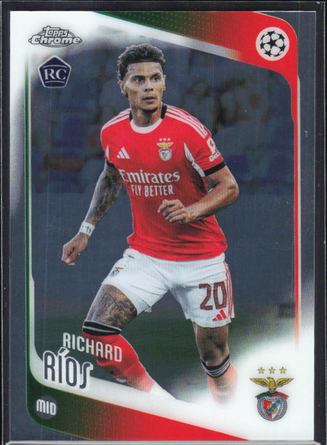 Richard Ríos 2025-26 Chrome UEFA RC #16 – framsida