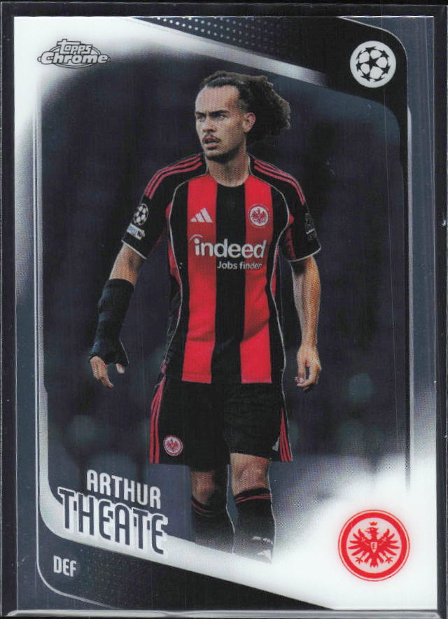 Arthur Theate 2025-26 Chrome UEFA #119 – framsida