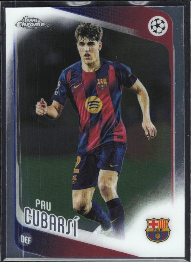 Pau Cubarsí 2025-26 Chrome UEFA #183 – framsida
