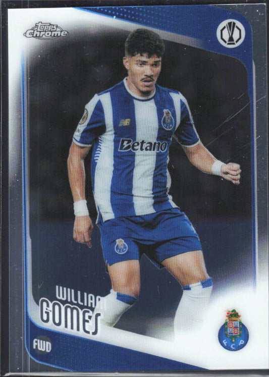 William Gomes 2025-26 Chrome UEFA #50 – framsida