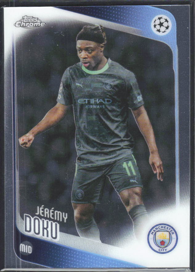 Jérémy Doku 2025-26 Chrome UEFA #47 – framsida