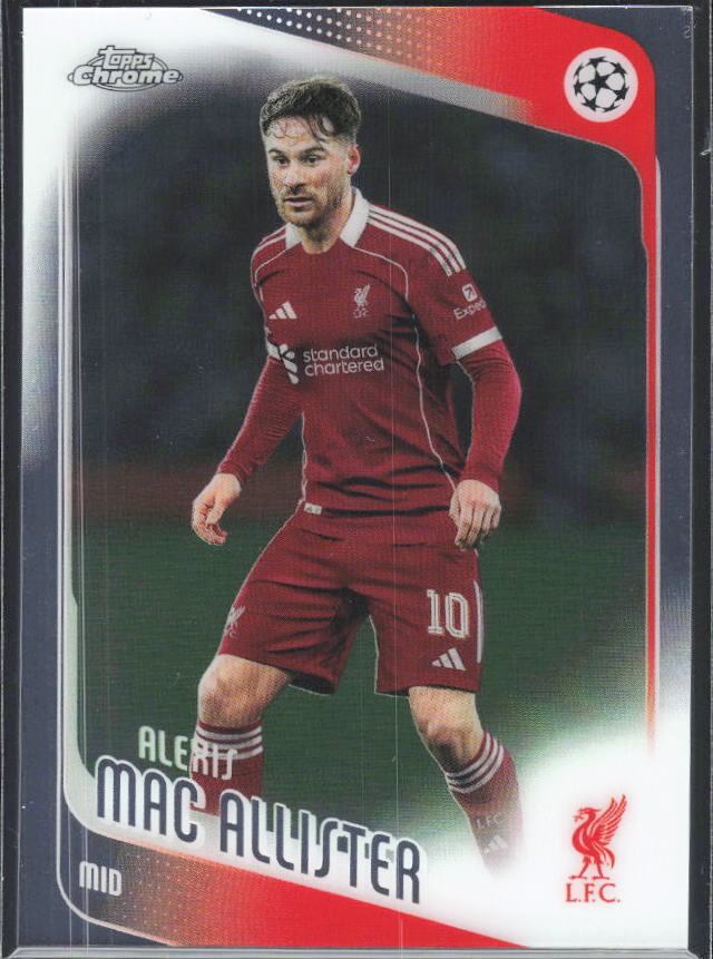 Alexis Mac Allister 2025-26 Chrome UEFA #67 – framsida