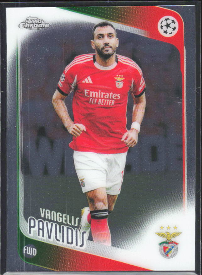 Vangelis Pavlidis 2025-26 Chrome UEFA #34 – framsida