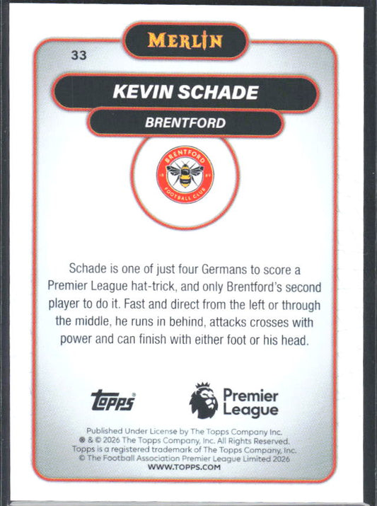 Kevin Schade 2026 Merlin Premier League #33 – baksida
