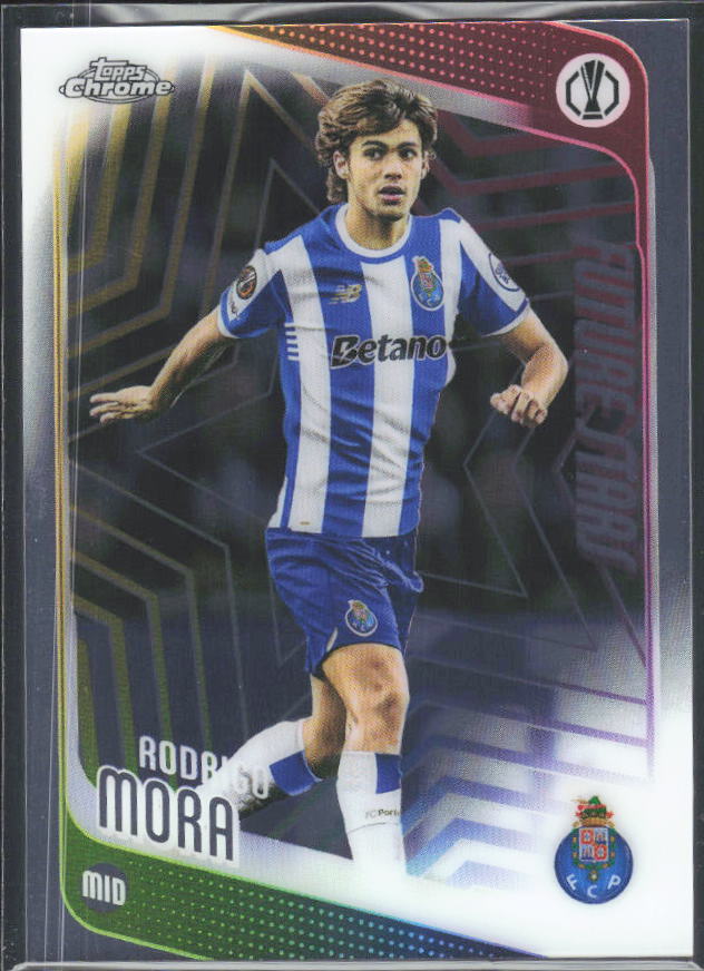 Rodrigo Mora 2025-26 Chrome UEFA Future Stars #83 – framsida