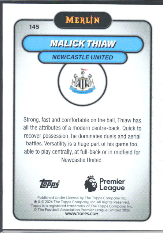 Malick Thiaw 2026 Merlin Premier League #145 – baksida