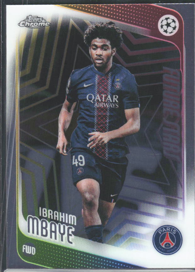 Ibrahim Mbaye 2025-26 Chrome UEFA Future Stars #158 – framsida