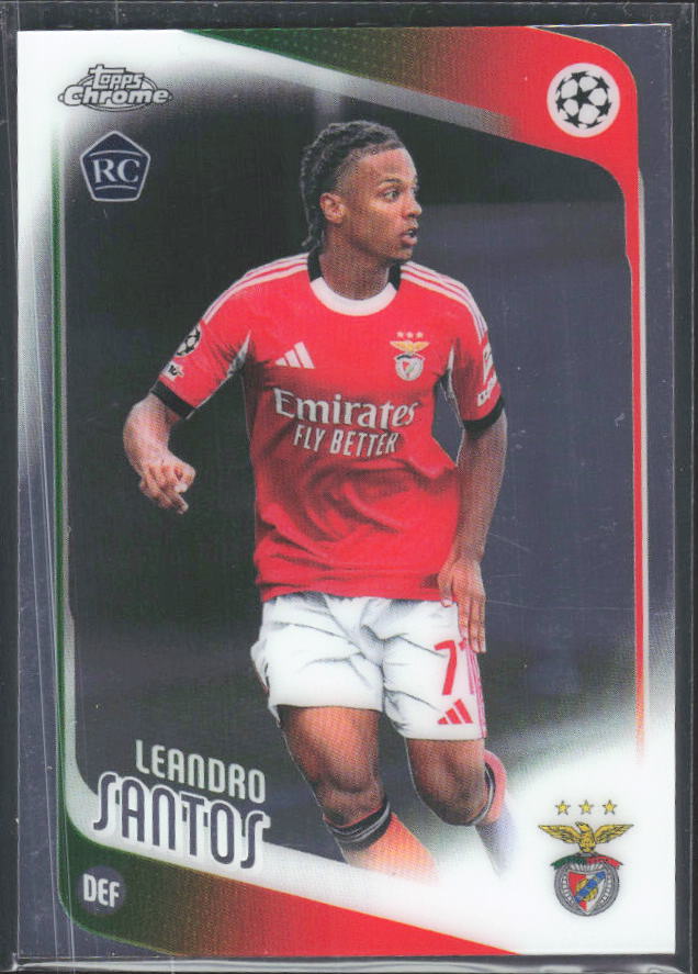 Leandro Santos 2025-26 Chrome UEFA RC #160 – framsida