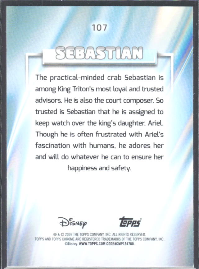 Sebastian 2026 Chrome Disney #107 – baksida