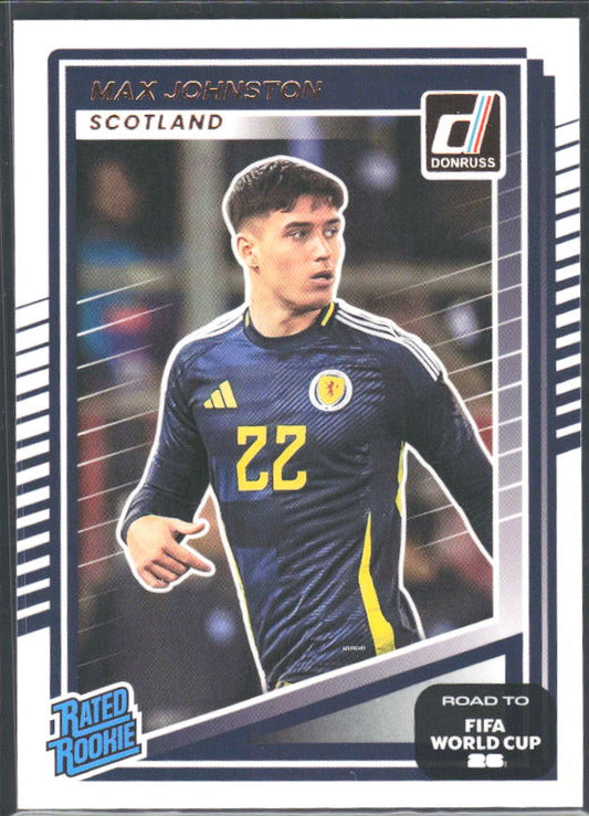 Max Johnston 2025-26 Donruss Road to FIFA WC Rated Rookie #233 – framsida