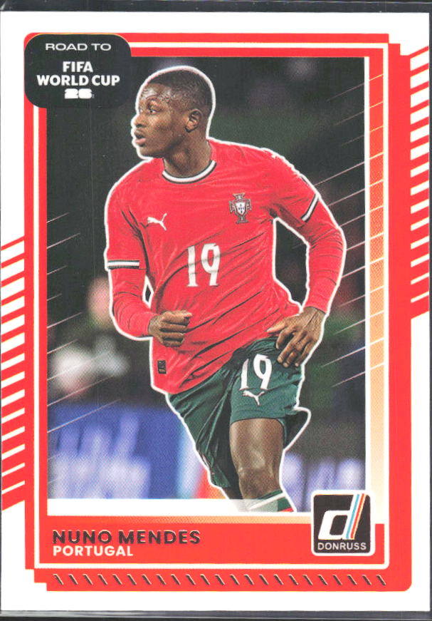 Nuno Mendes 2025-26 Donruss Road to FIFA WC #92 – framsida
