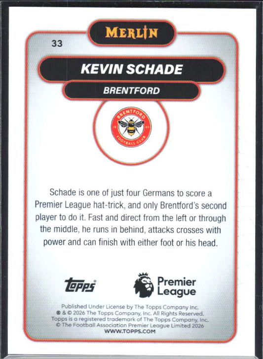 Kevin Schade 2026 Merlin Premier League #33 – baksida