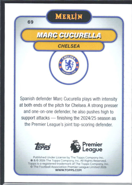 Marc Cucurella 2026 Merlin Premier League #69 – baksida