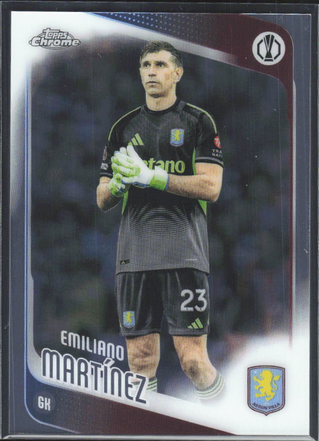 Emiliano Martínez 2025-26 Chrome UEFA #75 – framsida