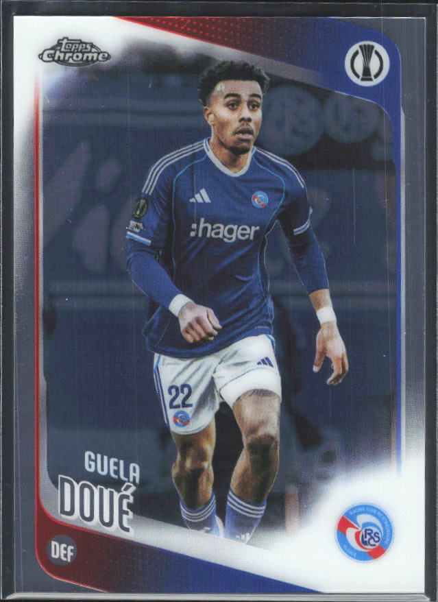 Guela Doué 2025-26 Chrome UEFA #180 – framsida