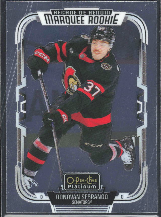 Donovan Sebrango 2025-26 O-Pee-Chee Platinum Marquee Rookie #242 – framsida