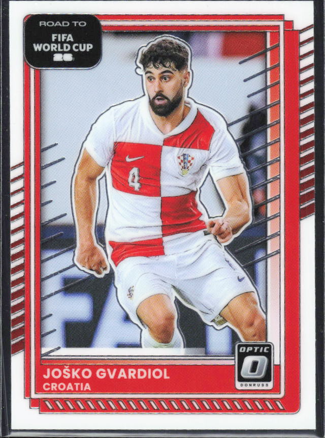 Joško Gvardiol 2025-26 Donruss Road to FIFA WC Optic #57 – framsida