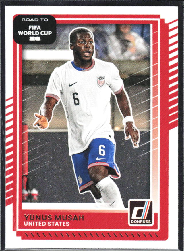 Yunus Musah 2025-26 Donruss Road to FIFA WC #20 – framsida