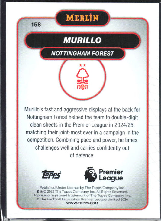 Murillo 2026 Merlin Premier League #158 – baksida