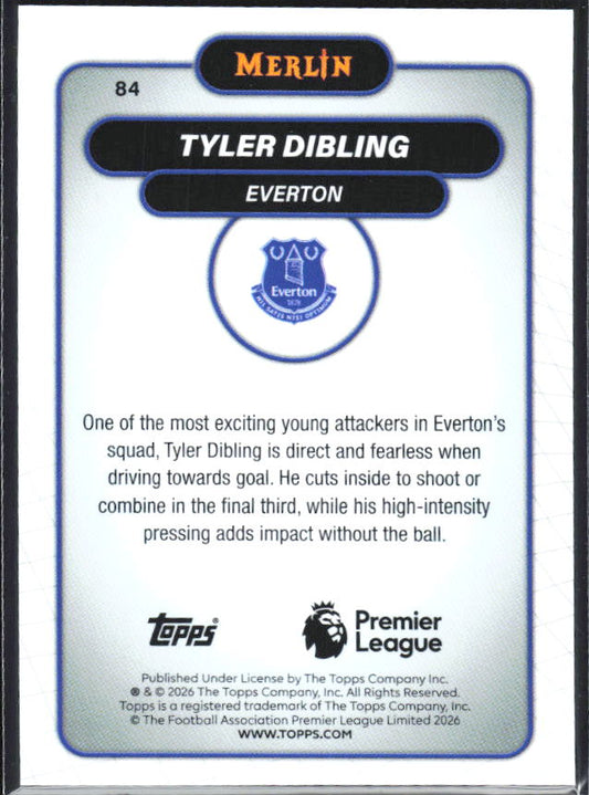 Tyler Dibling 2026 Merlin Premier League #84 – baksida