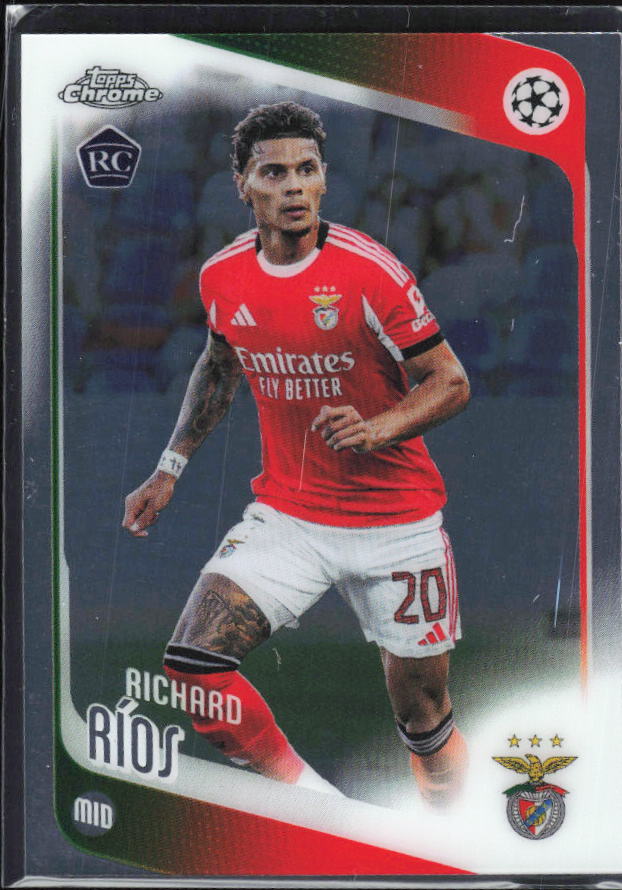 Richard Ríos 2025-26 Chrome UEFA RC #16 – framsida