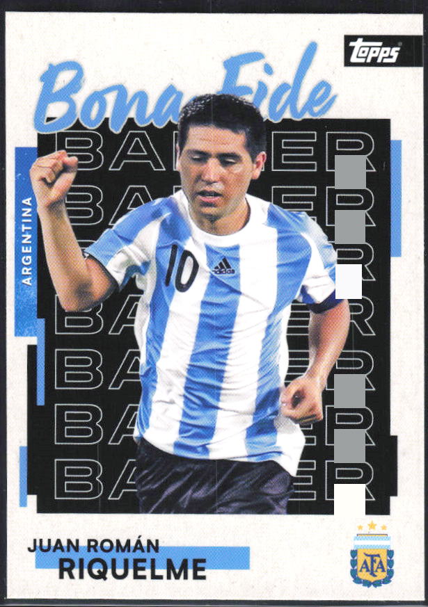 Juan Román Riquelme 2026 Argentina Team Set Bona Fide Baller #21 – framsida