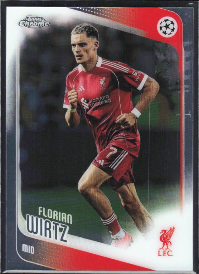Florian Wirtz 2025-26 Chrome UEFA #74 – framsida
