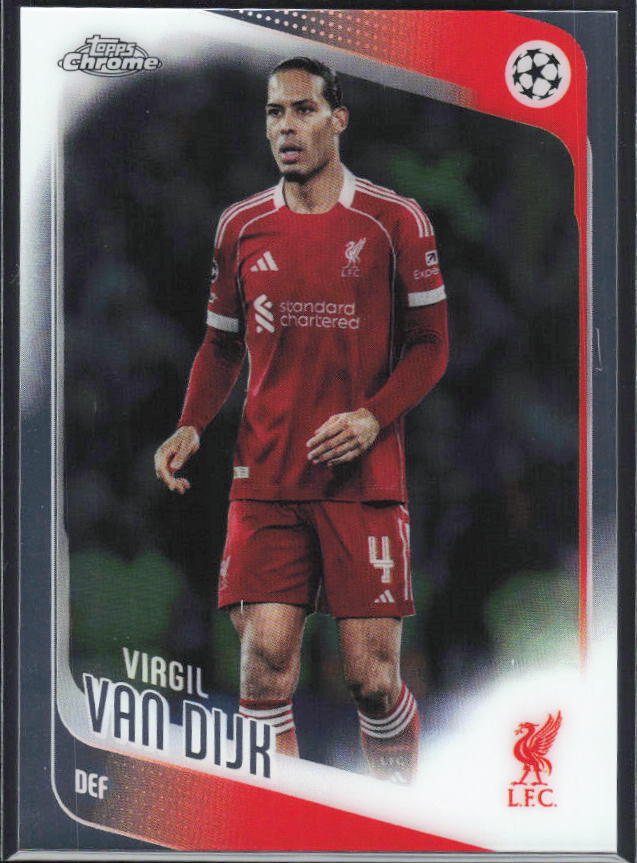 Virgil van Dijk 2025-26 Chrome UEFA #79 – framsida