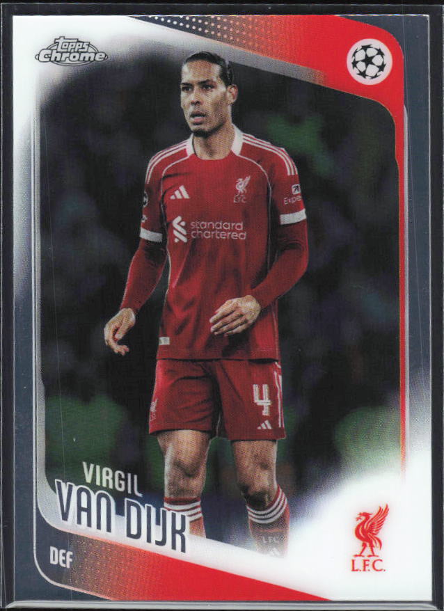 Virgil van Dijk 2025-26 Chrome UEFA #79 – framsida