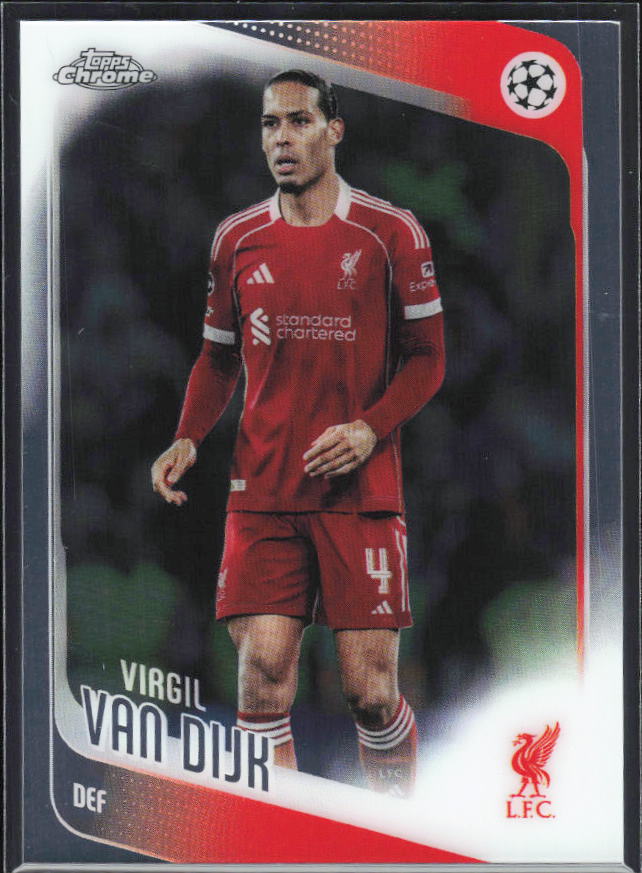 Virgil van Dijk 2025-26 Chrome UEFA #79 – framsida