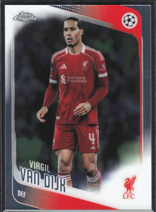 Virgil van Dijk 2025-26 Chrome UEFA #79 – framsida