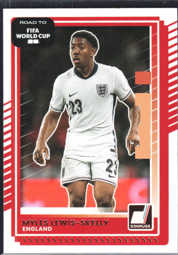 Myles Lewis-Skelly 2025-26 Donruss Road to FIFA WC #72 – framsida