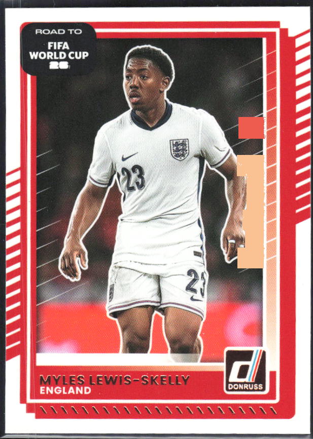 Myles Lewis-Skelly 2025-26 Donruss Road to FIFA WC #72 – framsida