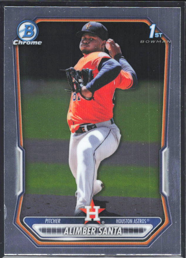 Alimber Santa 2026 Bowman 1st Chrome Prospects #BCP-30 – framsida