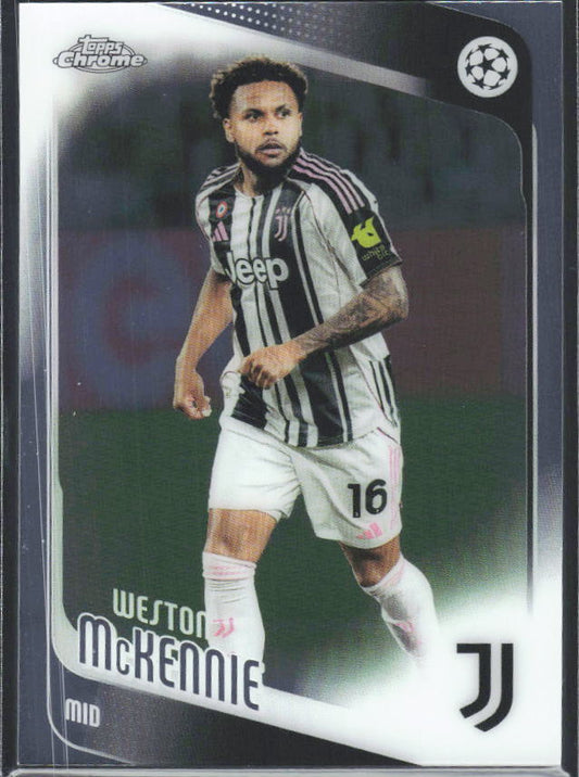 Weston McKennie 2025-26 Chrome UEFA #15 – framsida