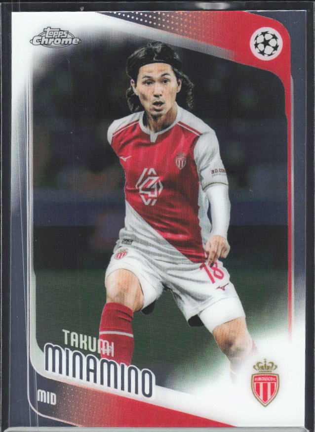 Takumi Minamino 2025-26 Chrome UEFA #123 – framsida