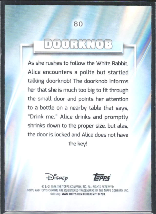 Doorknob 2026 Chrome Disney #80 – baksida