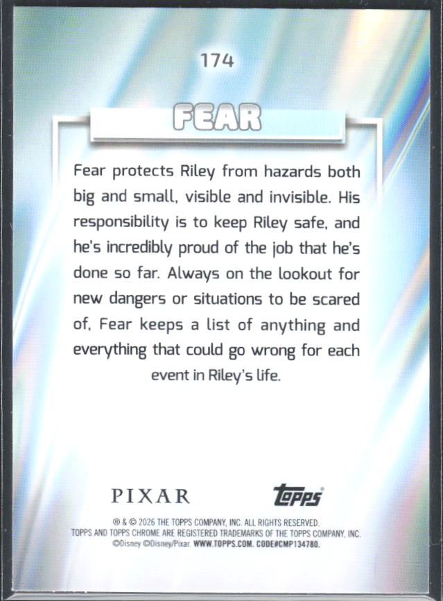 Fear 2026 Chrome Disney #174 – baksida