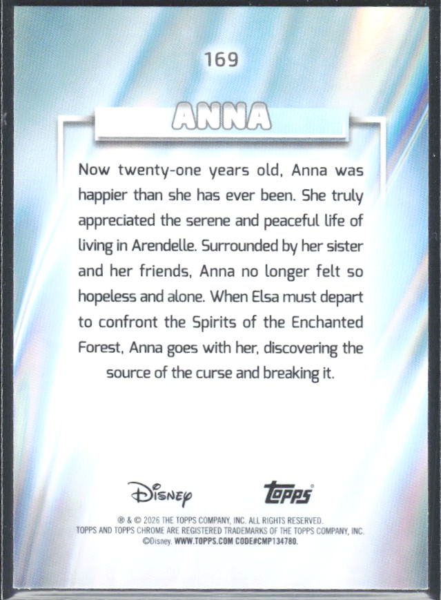 Anna 2026 Chrome Disney #169 – baksida