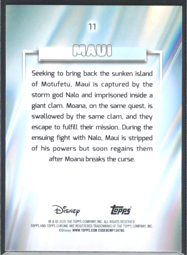 Maui 2026 Chrome Disney #11 – baksida