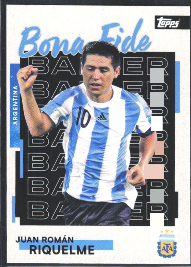 Juan Román Riquelme 2026 Argentina Team Set Bona Fide Baller #21 – framsida