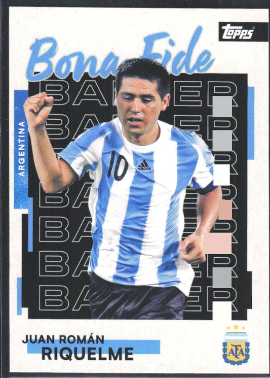 Juan Román Riquelme 2026 Argentina Team Set Bona Fide Baller #21 – framsida