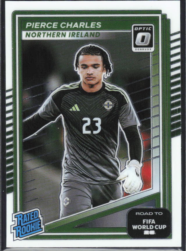 Pierce Charles 2025-26 Donruss Road to FIFA WC Optic Rated Rookie #221 – framsida