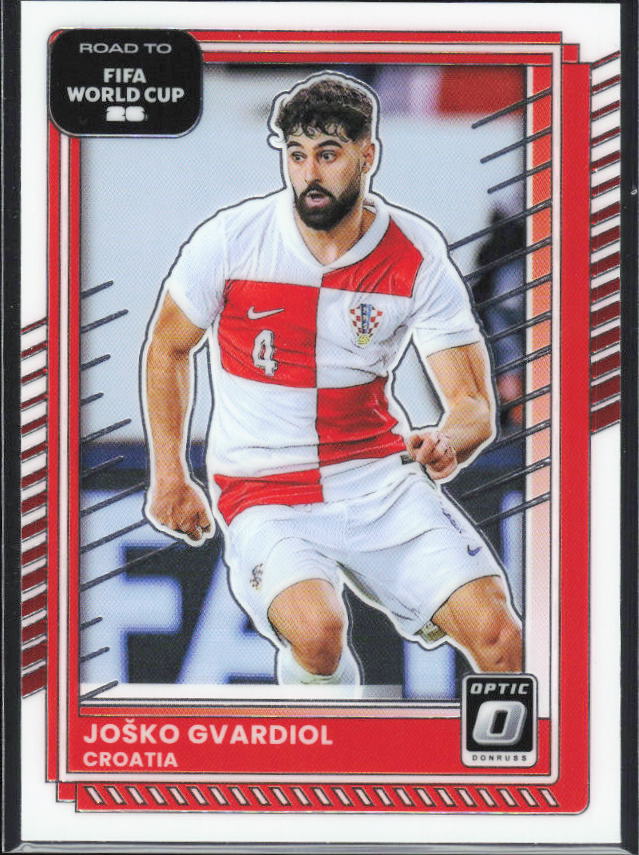 Joško Gvardiol 2025-26 Donruss Road to FIFA WC Optic #57 – framsida